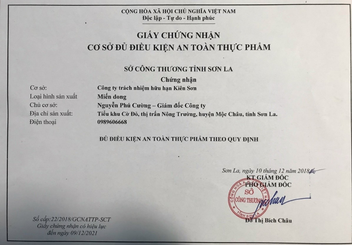 miến dong mộc châu